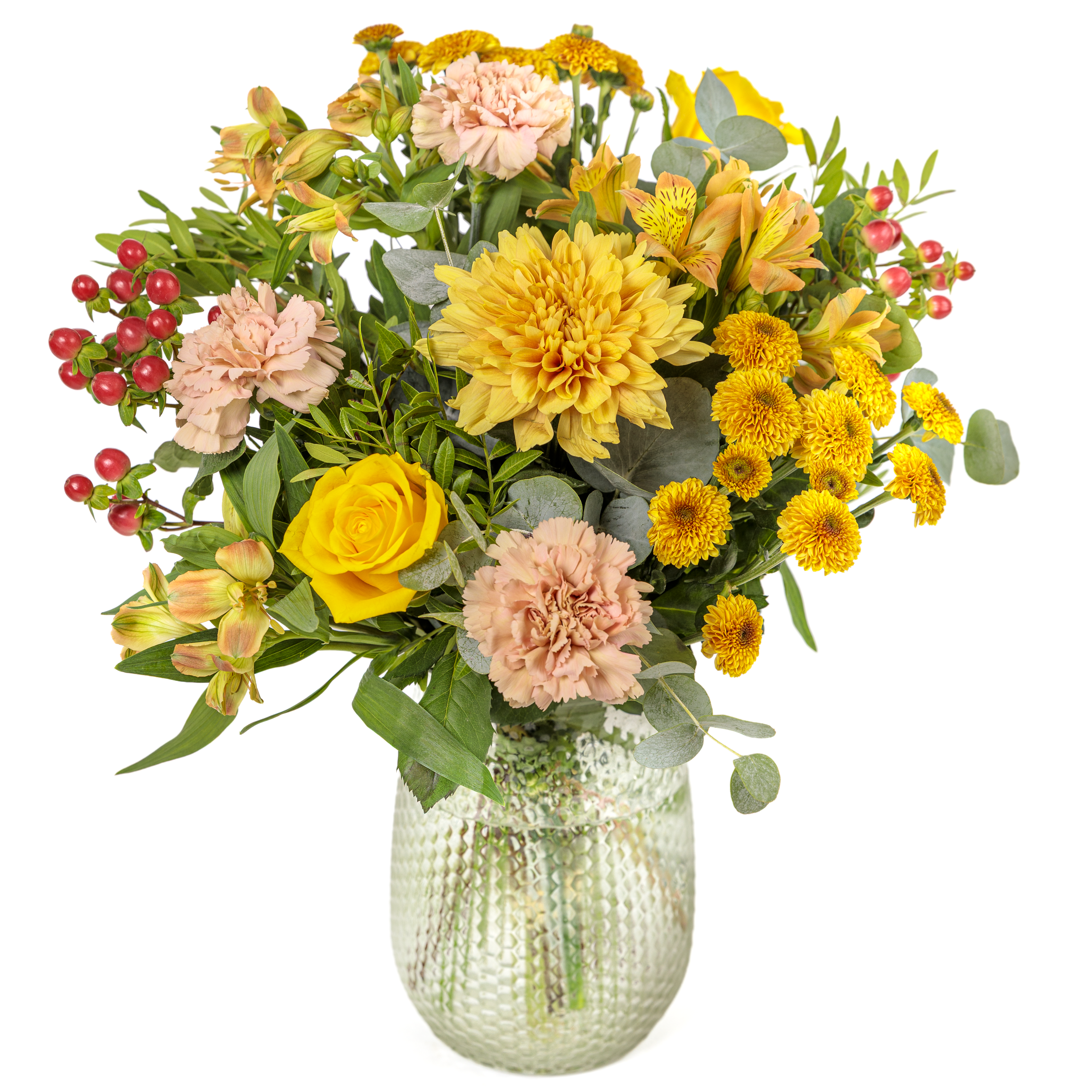 Gemischter Blumenstrauß in Gelb