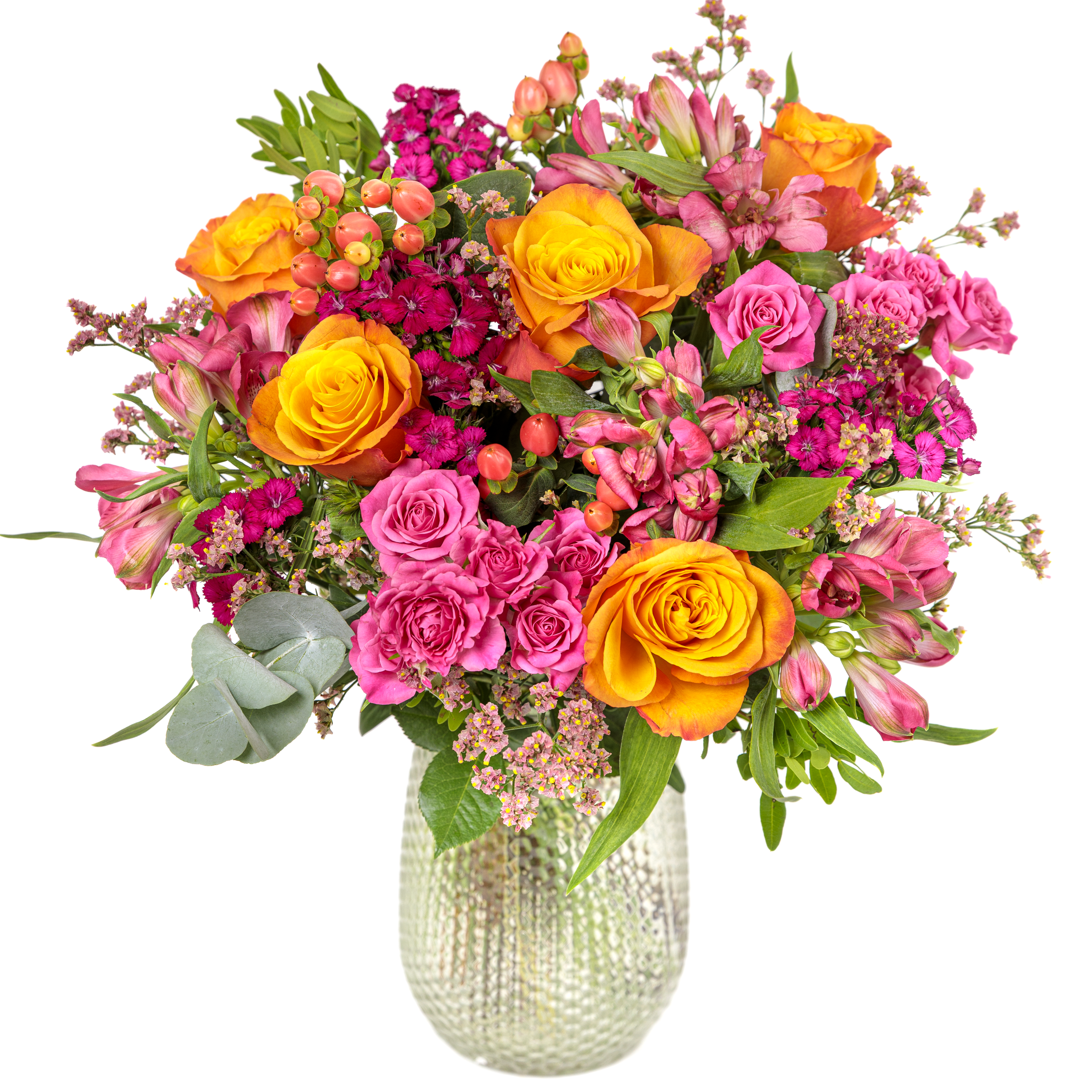 Rosenstrauß Orange & Pink