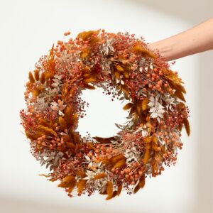Trockenblumenkranz Herbstfarben
