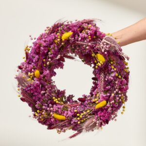 Trockenblumenkranz Purple Circle