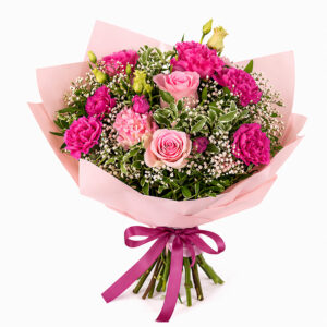 Rosa Rosenstrauß mit Nelken Rosa Rosenstrauß mit Nelken